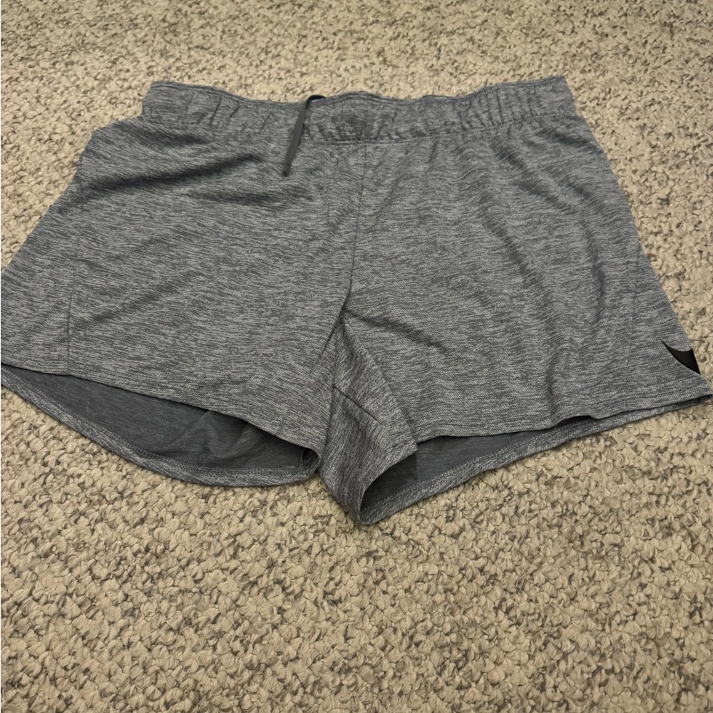 Nike Gray Athletic Shorts Elastic Waistband